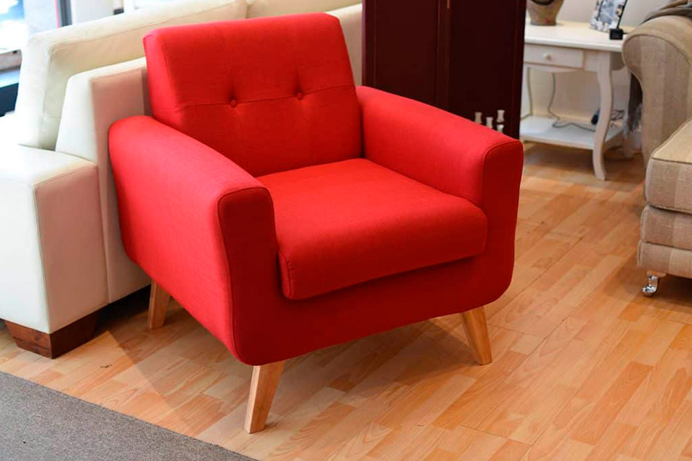sofa rojo