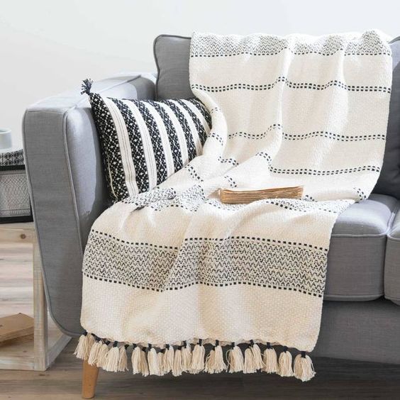 mantas rusticas modernas para sofa